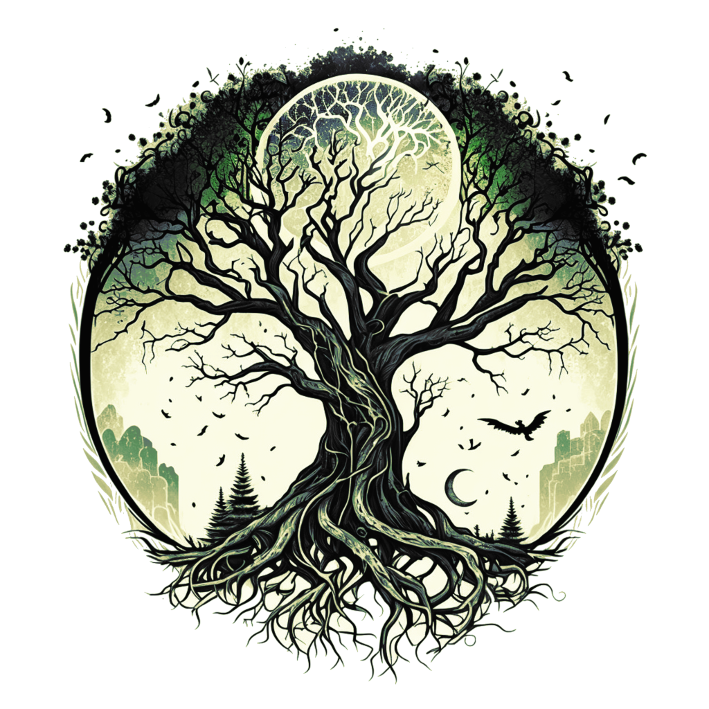 A tree of life graphic design