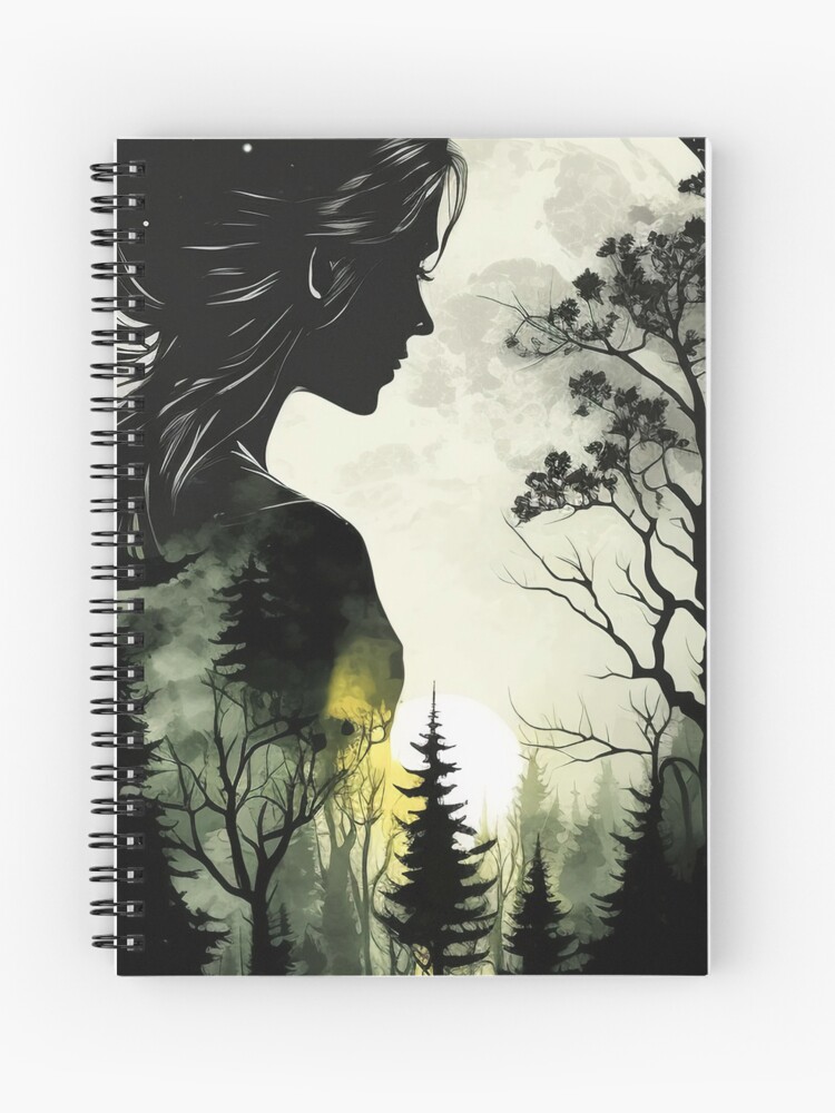 forest woman spiral notebook