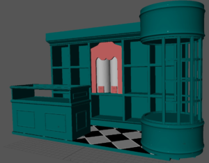 The original concept art for my harry potter honeydukes sweet shop display for miniverse at 1:6 scale